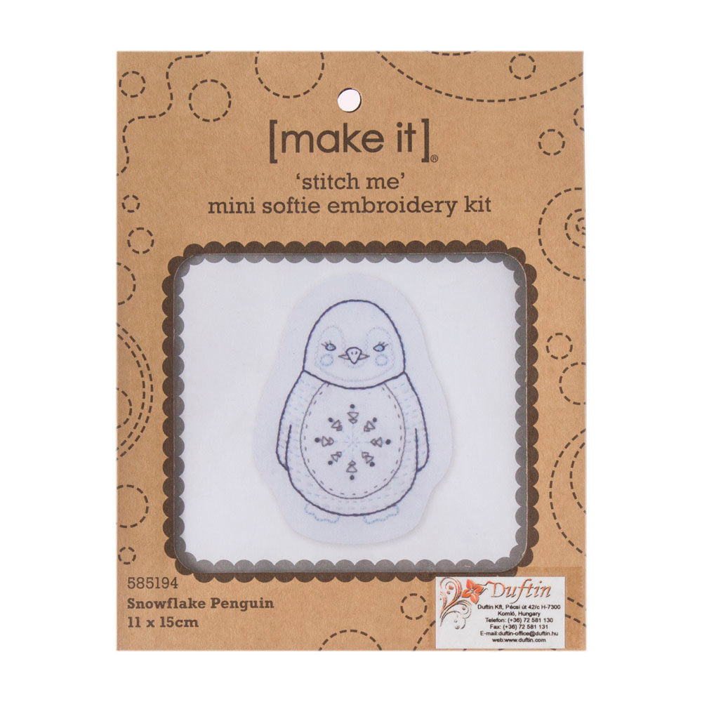 Duftin Make it 11x15 cm Penguen Zincir İşi Nakış Kiti - 585194